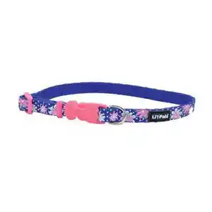 Reflective Dog Collar, Flower With Dots, 3/8" X 06"-08"