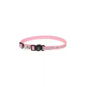 Reflective Adjustable Cat Collar, Good Vibes, 3/8" X 8"-12"