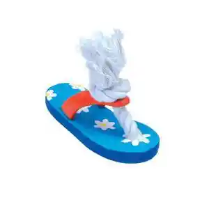 Latex & Rope Toy, Flower Flip Flop, 5"