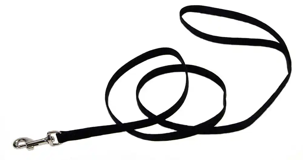 Single-ply Dog Leash, Black, 3/8" X 6'