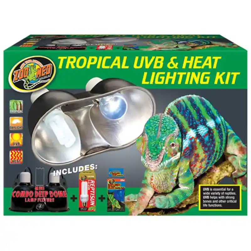 Zoo Med Tropical Uvb & Basking Heat Lighting Kit