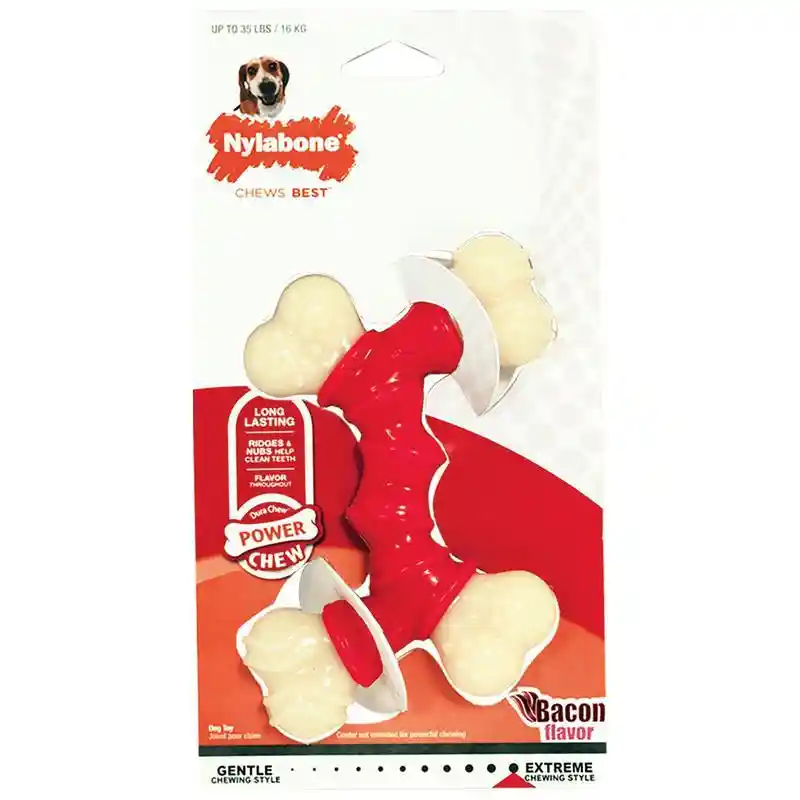 Nylabone Durachew Double Bone/bacon Wolf 6 Ea