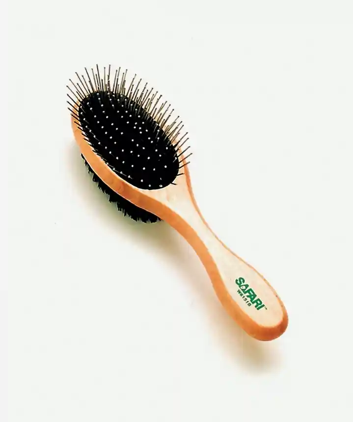 Plastic Pin And Bristle Combo Brush, Comb, Medium