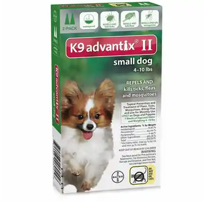 K9 Advantix Ii Small 4-10 Lbs 2 Pk