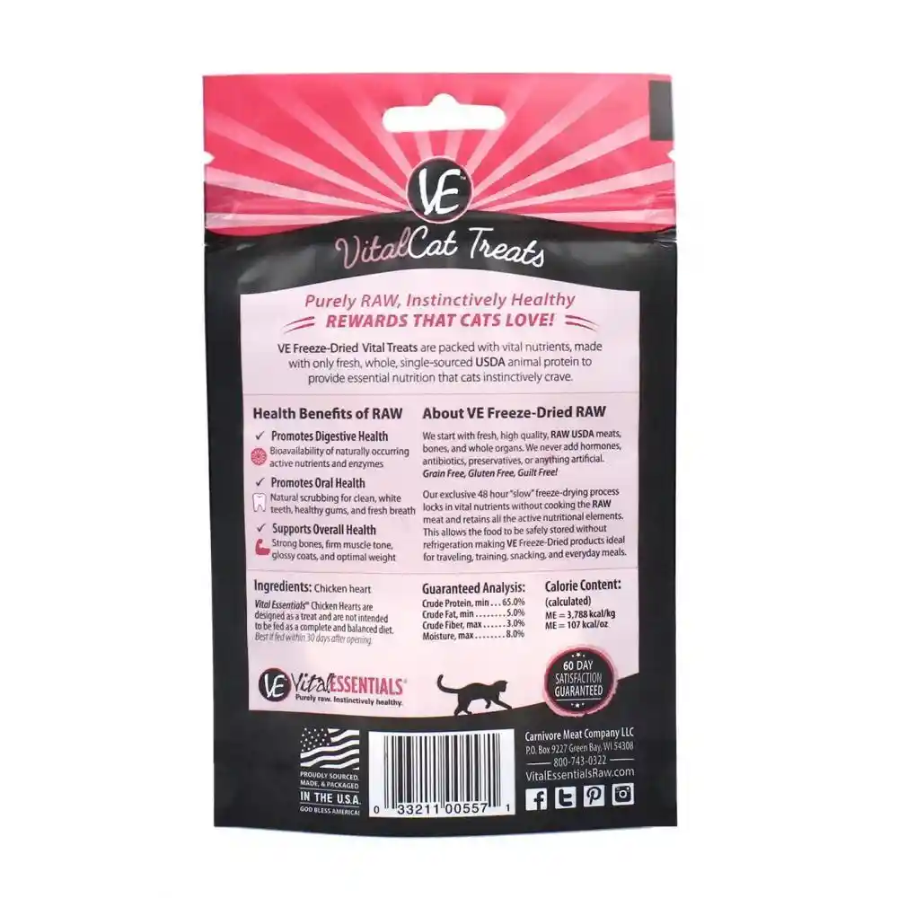 VE Chicken Hearts Cat Treat - .8oz