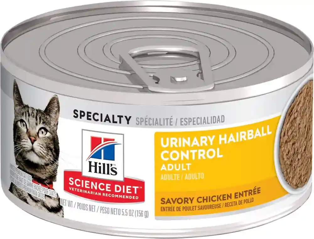Science Diet Urinary Hairball Control Chicken Entree Canned Cat Food 5.5-oz