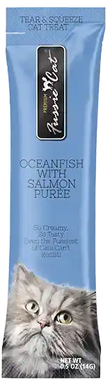 Fussie Cat Oceanfish & Salmon Puree .5-oz 4-pk