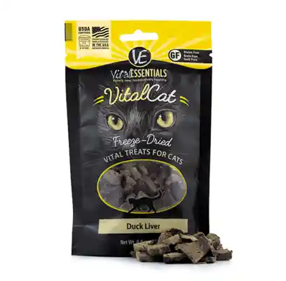 Vital Cat Freeze Dried Grain Free Duck Liver Cat Treats 0.9-oz