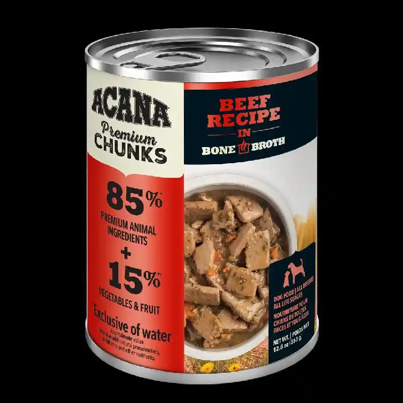 Acana Premium Chunks Beef Recipe Wet Dog Food 12.8oz