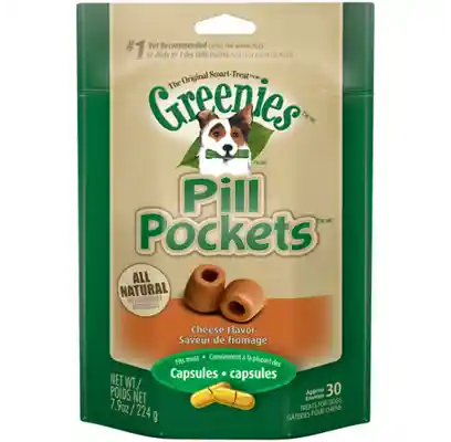Pill Pockets Canine Cheese Flavor Dog Treats For Capsules 7.9-oz