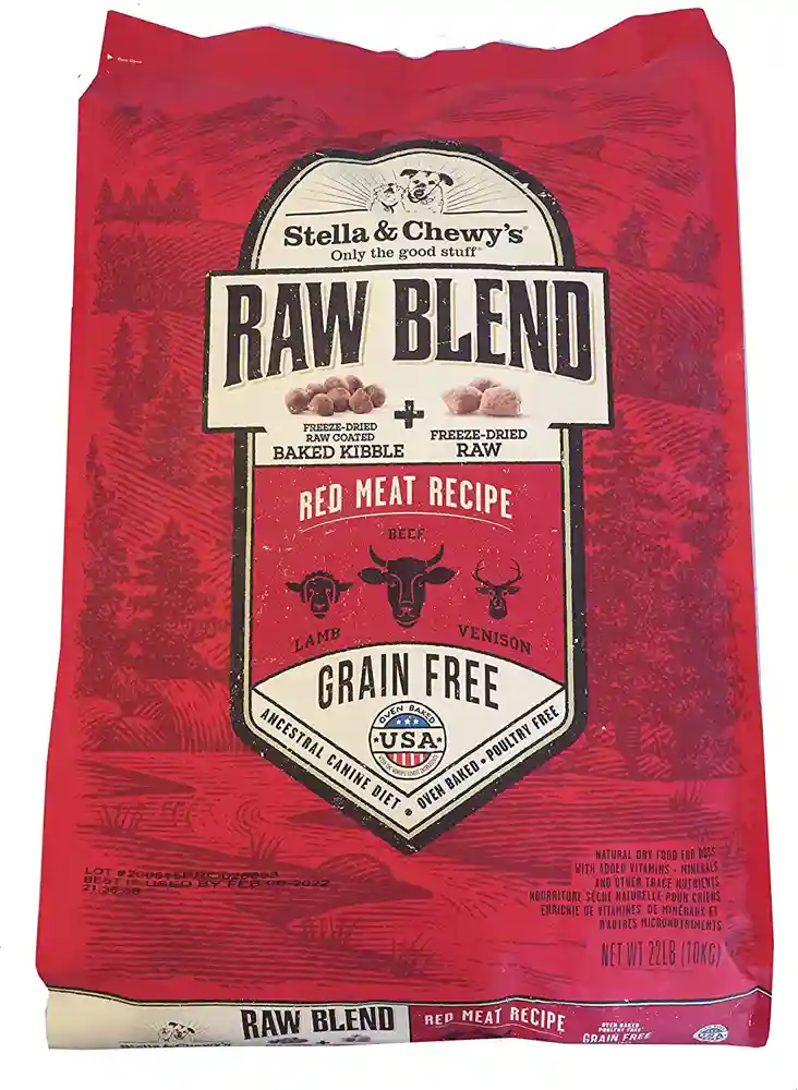 Raw Blend Red Meat Recipe Dry Dog Food 22-lb