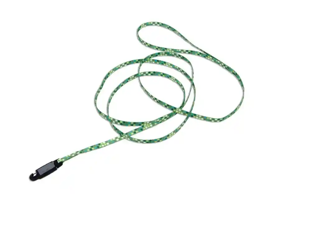 Patterned Dog Leash With E-z Snap, Green Dots, 3/8" X 06'