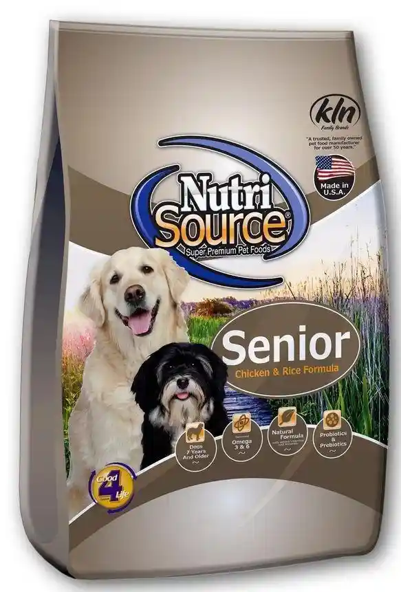 Senior Chicken & Rice Dry Dog Food 30-lb