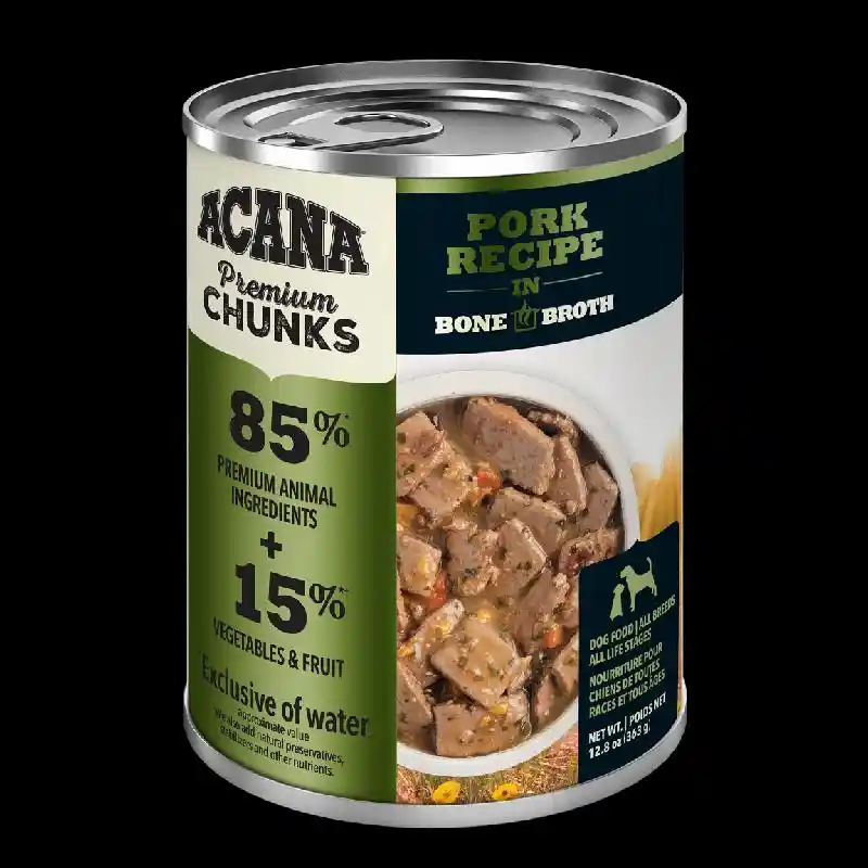 Acana Premium Chunks Pork Recipe Wet Dog Food 12.8oz