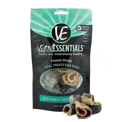 Freeze Dried Vital Treats Grain Free Wild Alaskan Salmon Rings Dog Treats 2-oz