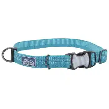 Brights Reflective Adjustable Dog Collar, Ocean, 1" X 18"-26"