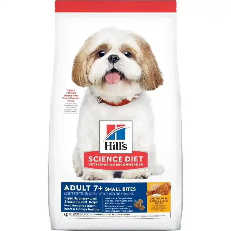 Science Diet 7+ Small Bites Chicken Meal, Barley & Rice Dog Food 15lbs