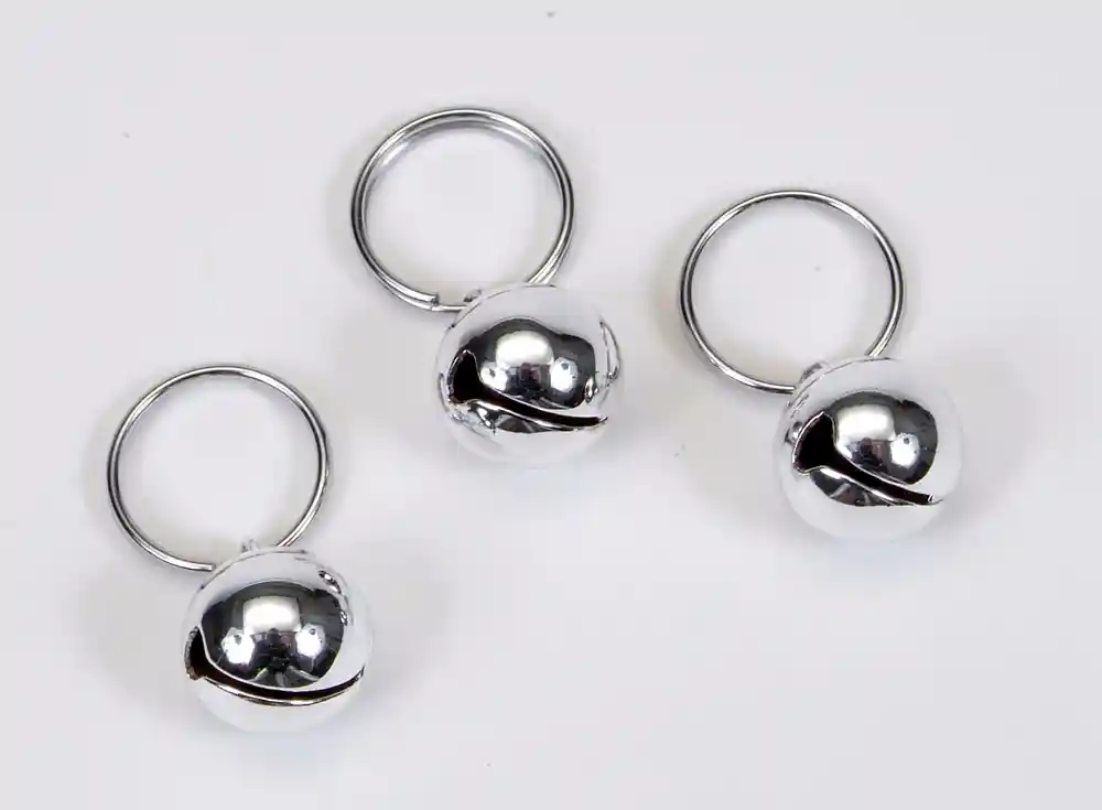 Round Dog Bells, Silver, 3 Pack