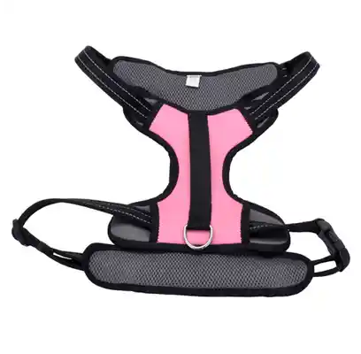 Reflective Control Handle Harness, Pink, Girth: 30"-43" X Neck: 21"-33"