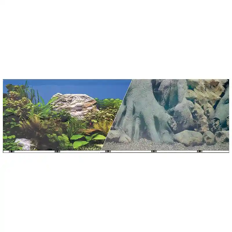 Blue Ribbon Rock/tree Trunk Background 19"