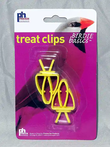 Birdie Basics Treat Clips Yellow 2 Pk