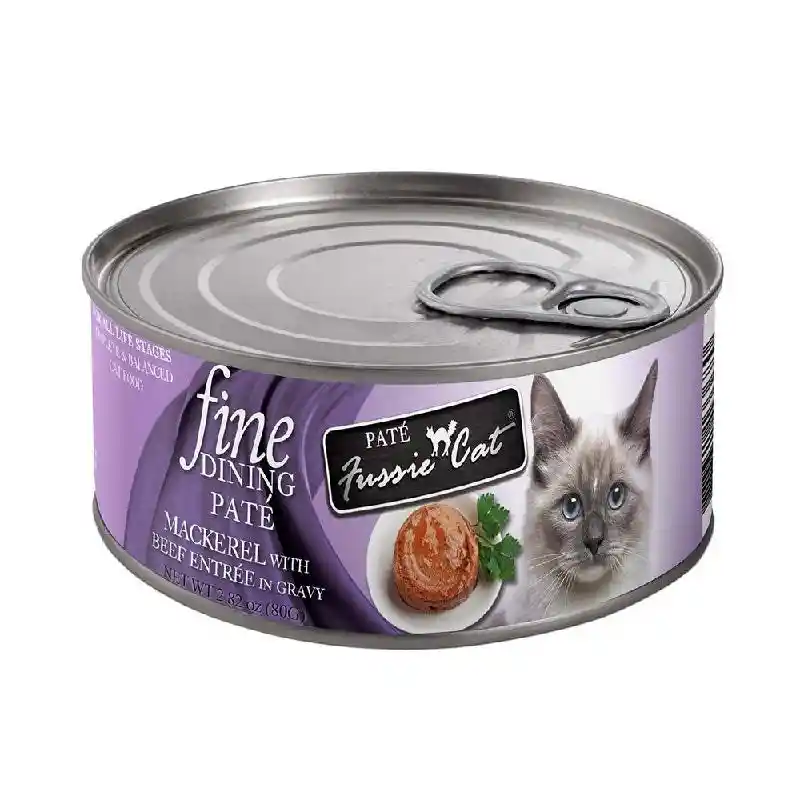 Fussie Cat Fine Mackerel and Beef Pate 2.82oz
