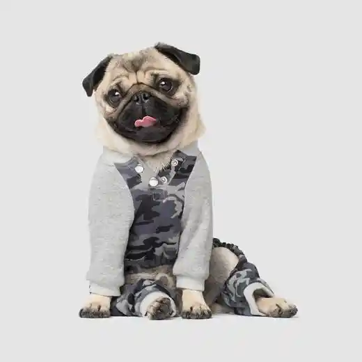 Frosty Fleece Sweatsuit In Black Camo 16"
