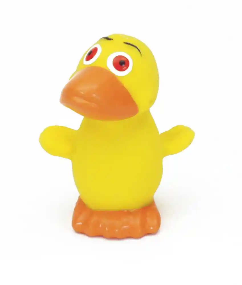 Latex Duck Dog Toy, Yellow, 2.5"