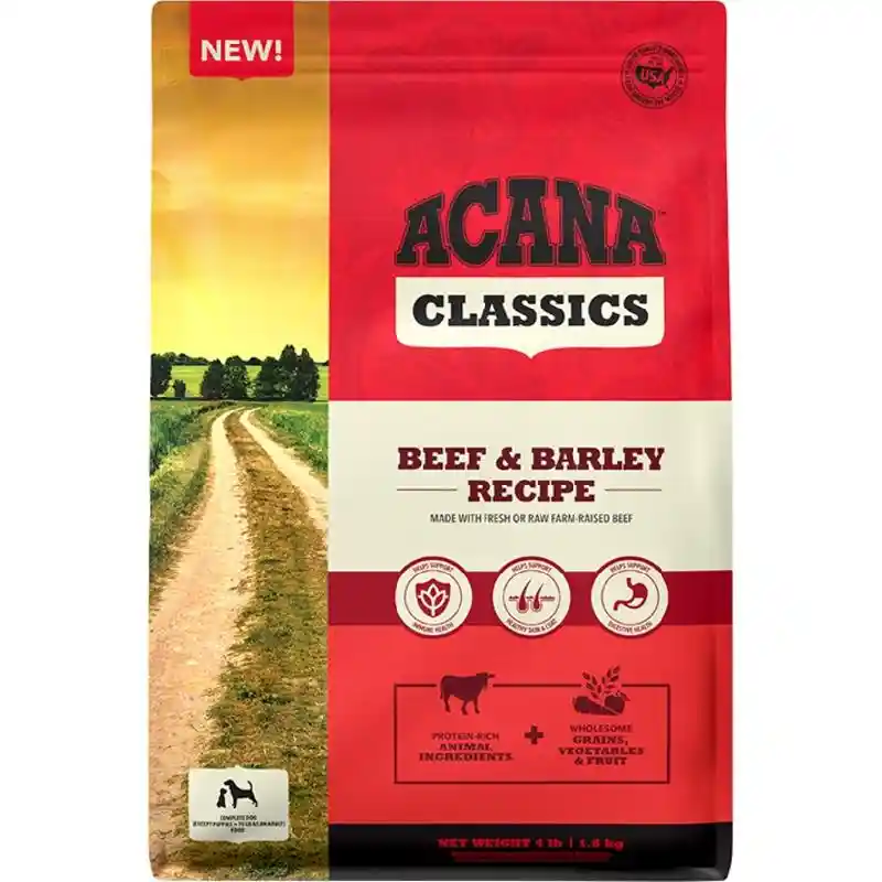 Acana Dog Classics Beef Barley 4#
