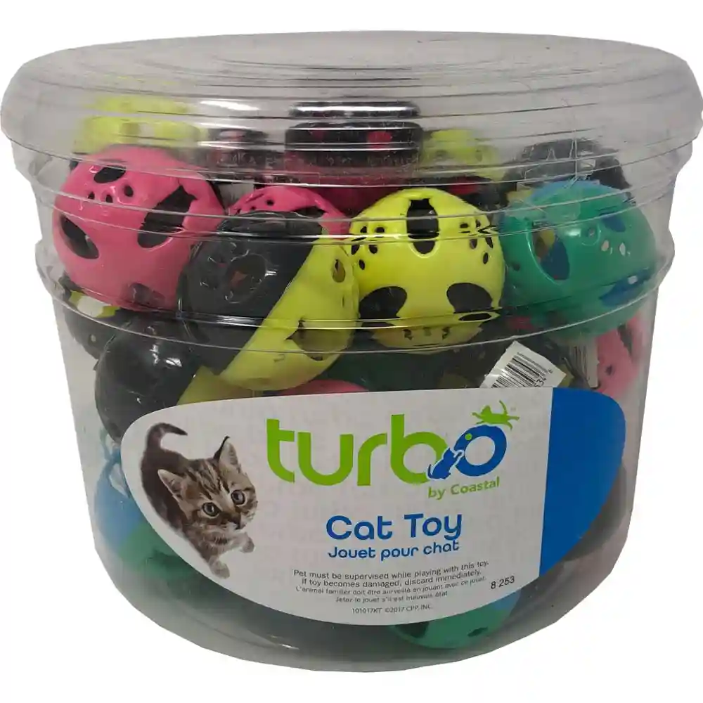 Bulk Cat Toy Bins Plastic Balls 1.75" - 36pcs
