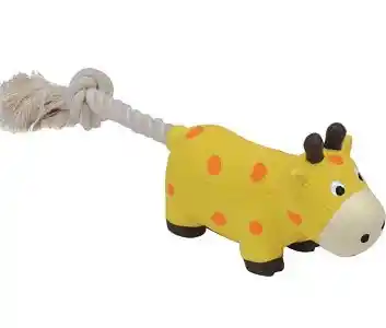Latex & Rope Toy, Giraffe, 8"