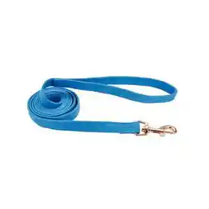 Microfiber Leash, Boho Blue With Polka Dot Bow, 5/8" X 06'