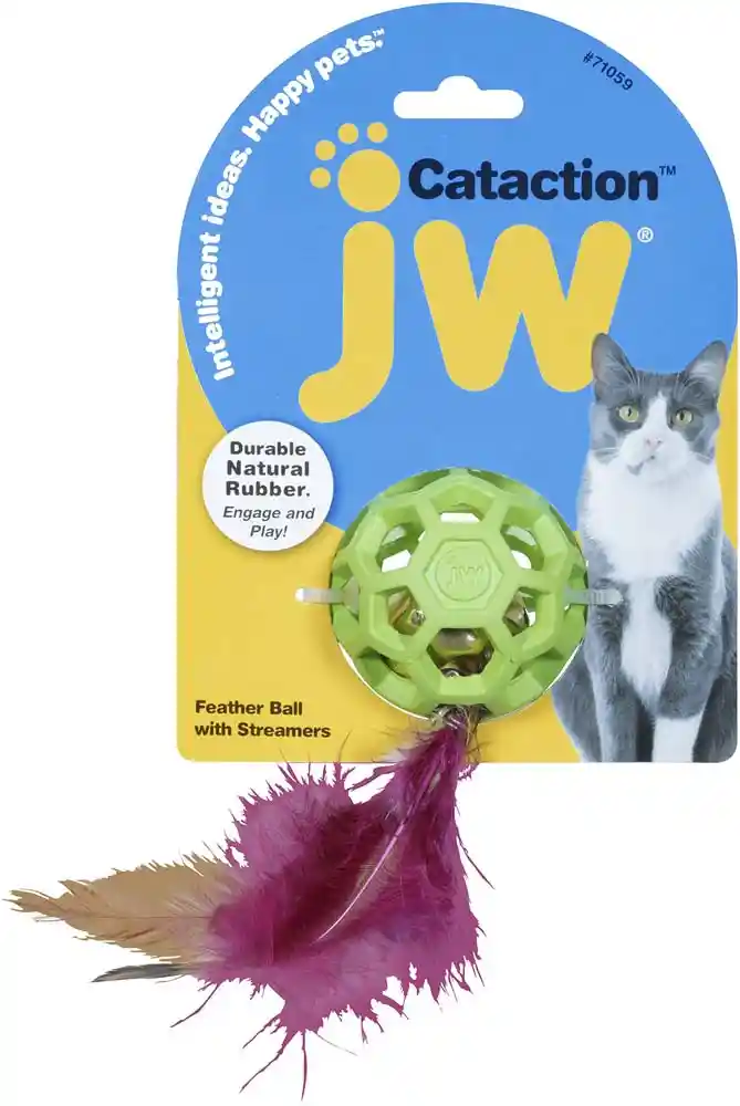 Feather Ball With Bell Cat Toy