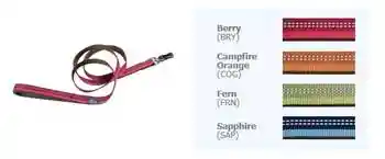 Reflective Dog Leash With Scissor Snap, Fern, 1" X 06'