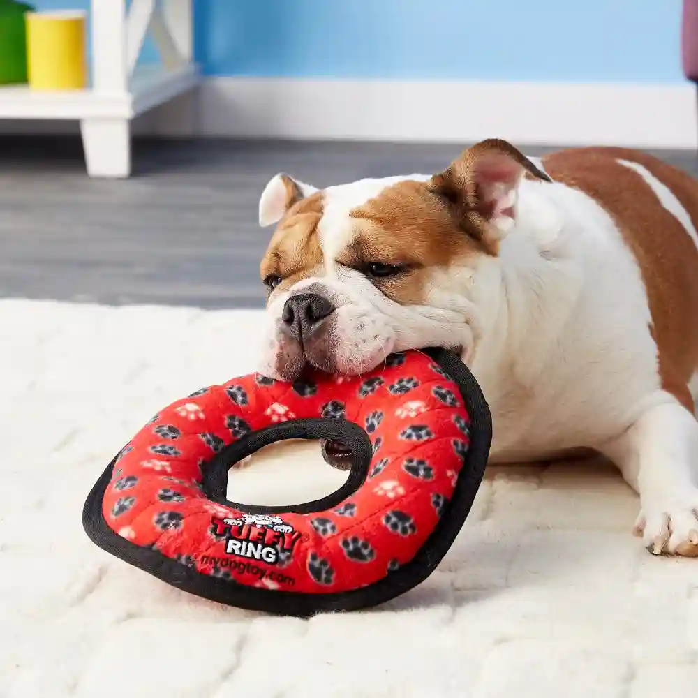 Ultimate Ring Red Paws Dog Toy M