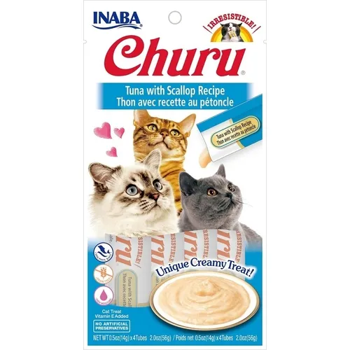 Inaba Ciao Cat Churu Purees Tuna/scallop 2-oz