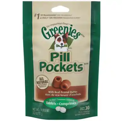 Pill Pockets Canine Peanut Butter Dog Treats For Tablets 3.2-oz