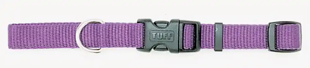 Adjustable Dog Collar With Plastic Buckle, Purple, 5/8" X 10"-14"