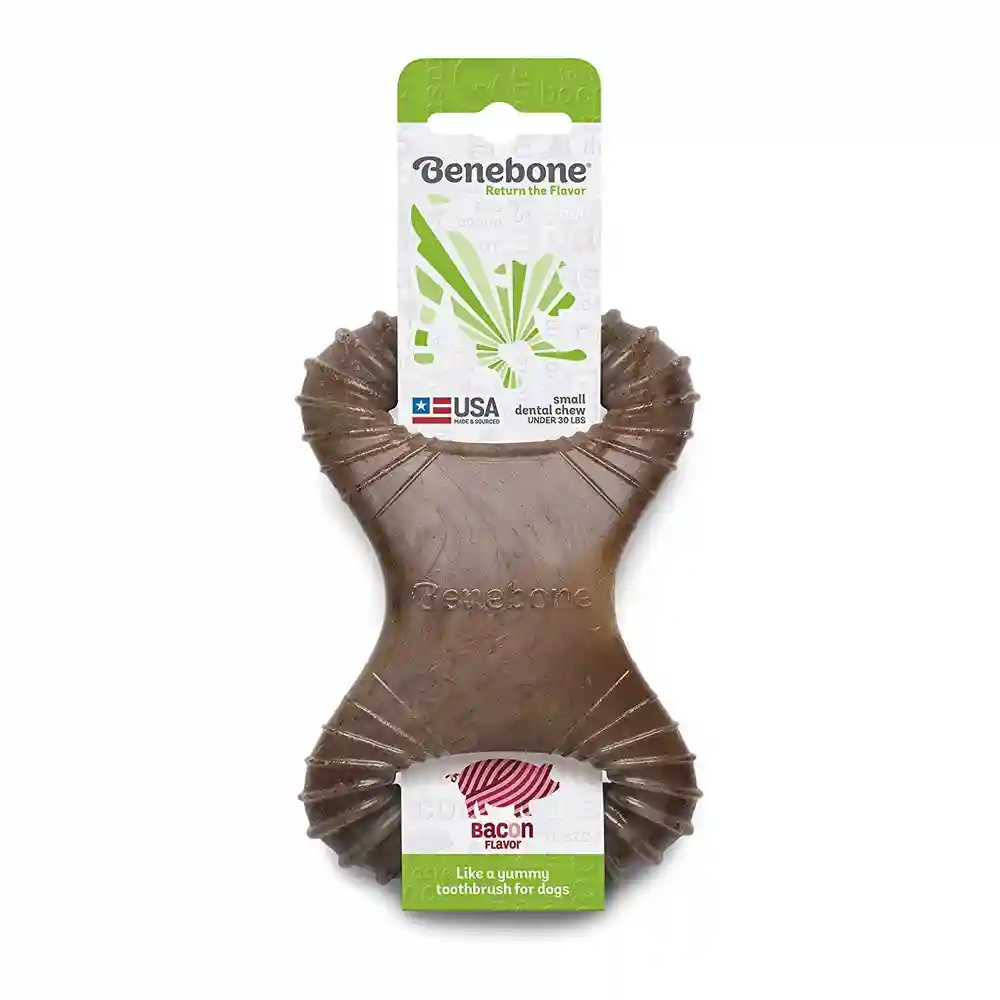 Benebone Bacon Flavored Dental Chew Toy, Small