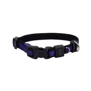 Adjustable Collar, Purple, 5/8" X 8"-12"