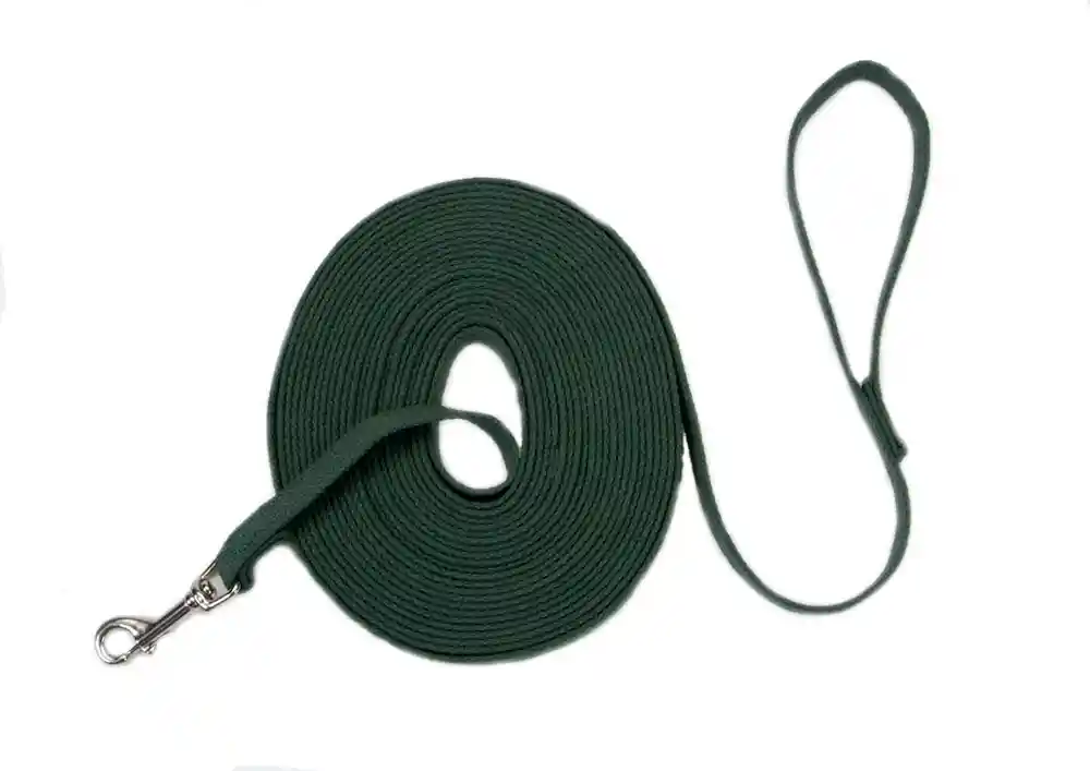 Cotton Web Dog Training Leash, Green, 5/8" X 30'