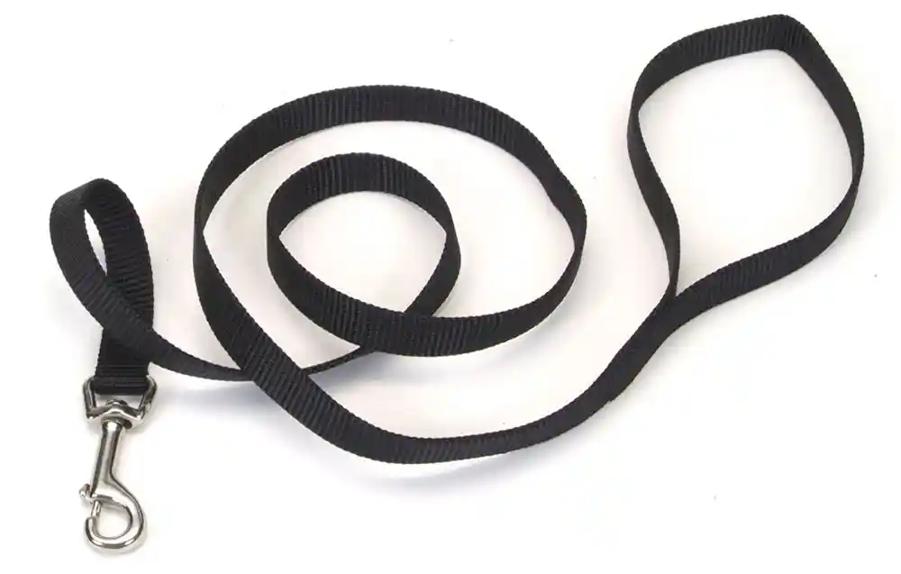 Single-ply Dog Leash, Black, 3/4" X 6'