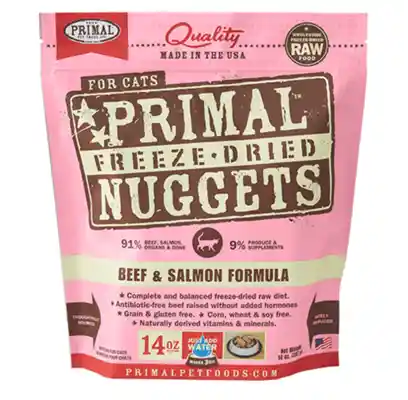 Freeze Dried Nuggets Grain Free Beef & Salmon Formula Cat Food 14-oz