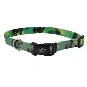 Patterned Collar, Lime Skulls, 5/8" X 12"-18"
