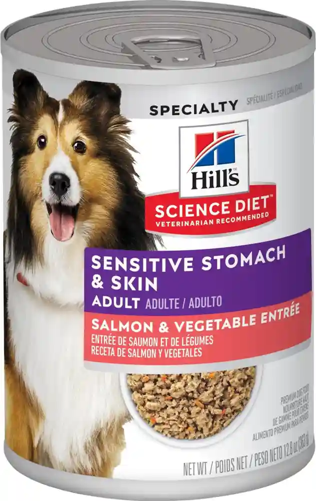 Science Diet Sensitive Stomach & Skin,Salmon & Vegetable Wet Dog Food 12.8oz