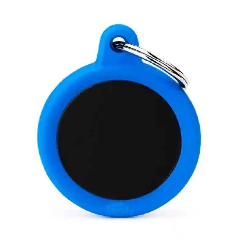 Black Circle Alu Blue Rubber