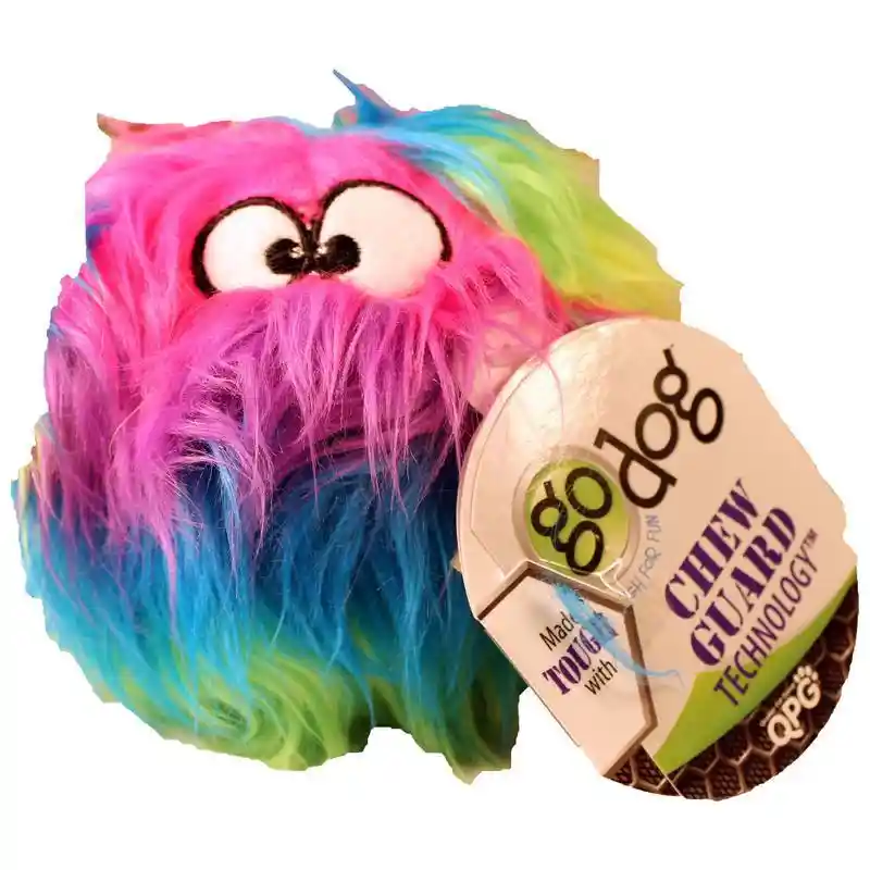 Godog Furballz With Chew Guard Rainbow Small;