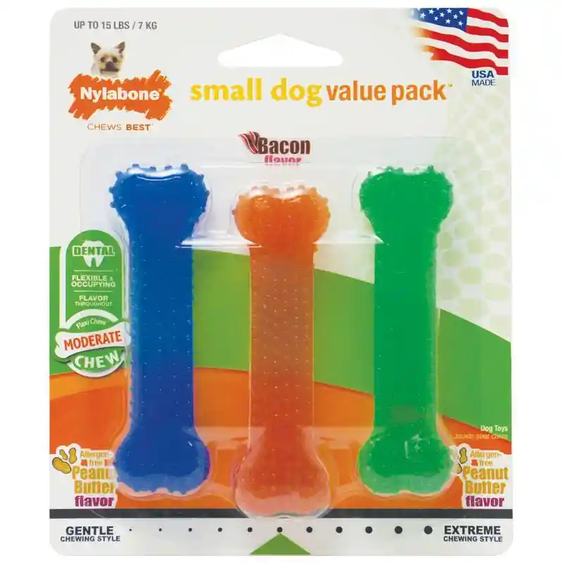 Nyl Flexi Chew 2 Pnut 1 Bcn 3p;