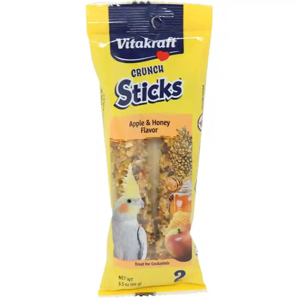 Vitakraft Cockatiel Crunch Sticks Apple/honey 3.5 Oz
