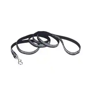 Dog Leash, Black Sparkles, 5/8" X 06'